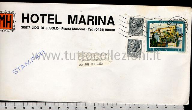 Collezionismo di storia postale buste viaggiate affrancatura tariffe postali degli anni 1970-79